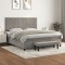 vidaXL Pat box spring cu saltea, gri deschis, 180x200 cm, catifea 3137857