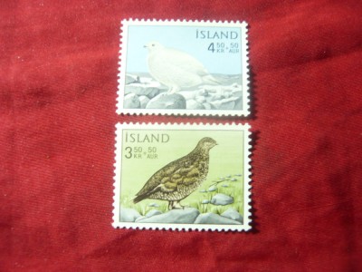 Serie Islanda 1965 - Pasari , 2 valori foto