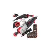 Flex, polizor unghiular 125 mm 1500 W, 10 discuri incluse, Red Technic