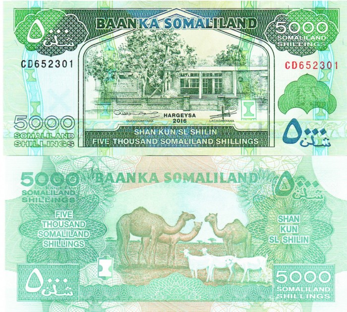 Somaliland 5 000 Shilingi 2016 UNC