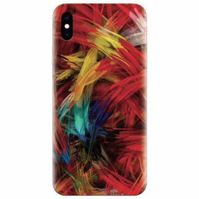 Husa silicon pentru Apple Iphone X, Colorful Digital Painting Strokes foto