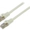 Cablul de rețea F/UTP 6 litat CCA PVC alb 1,5m 26AWG