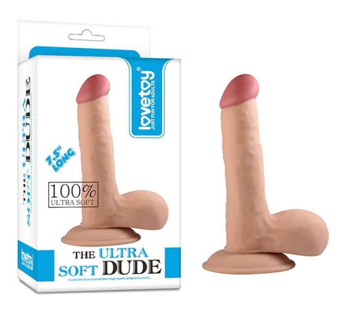 Dildo Ultra Soft Dude Realistic 7.5&quot; - [ 19 cm x 3,9 cm ]#