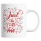 Cana alba personalizata &quot;Fii doar cu mine!&quot;, INOVATIX&reg;. 330ml