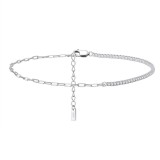 Cumpara ieftin Bratara de glezna argint 925, JW1520, model elegant, placata cu rodiu, DELIS