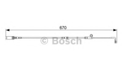 Senzor de avertizare,uzura placute de frana BMW Seria 5 Touring (E61) (2004 - 2010) BOSCH 1 987 473 002 foto