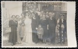 Fotografie tip Carte Postala, Mirii si nuntasii, 1937