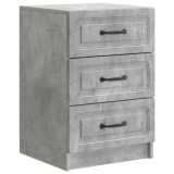 vidaXL Dulap de noapte Gri Beton 43 x 41 x 63,5 cm Lemn prelucrat 895708