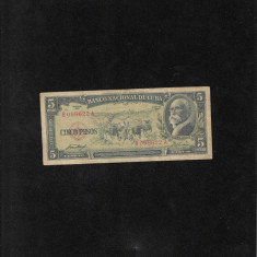 Cuba 5 pesos 1958 seria098622