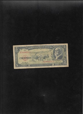 Cuba 5 pesos 1958 seria098622 foto