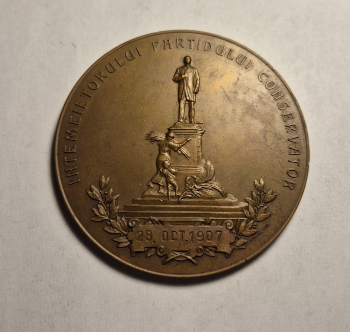 Medalie Lascar Catargi 1907 - Intemeietorul Partidului Conservator