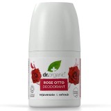 Deodorant Roll-on Dr.Organic Bio Trandafiri, Hipoalergenic, Fara Aluminiu, 50ml, Piele Sensibila