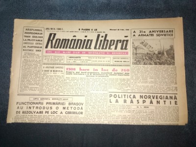 ZIARUL ROMANIA LIBERA 28 FEBRUARIE 1949 foto