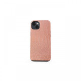 Husa iPhone 14 Burga Dual Layer Pink Croco