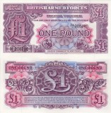 Bancnota BRITISH ARMED FORCES 1 Pound 1948 UNC! Necirculata, Europa, Numismatica