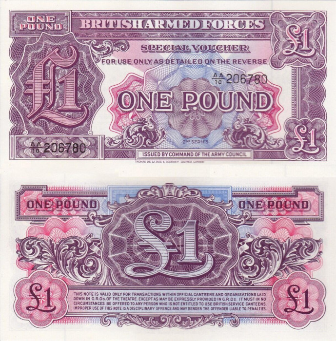 BRITISH ARMED FORCES 1 pound ND (1948) UNC!!!