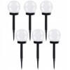 Lampa Solara Gradina LED Alb Rece, 6 Bucati, 9x35cm, Gardlov - Iluminat Exterior Economic si Elegant
