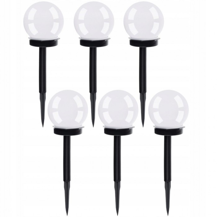 Lampa solara pentru gradina, Gardlov, LED, alb rece, set 6 buc, 9x35 cm