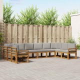 vidaXL Set de canapea cu pernă 10 pcs Gri natural și deschis 3367054