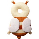Pern&Auml; rucsac babybee, protec&Egrave;ie pentru cap, tetier&Auml; cu design aerisit, model albinu&Egrave;&Auml;, 33x6x19 cm, 180 g, maro/bej