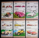 St. Vincent 1983, mașini de epocă, automobile clasice serie 12v. nestampilate