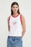 Levi&#039;s top din bumbac Pride culoarea alb