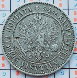 Finlanda 1 markka 1892 argint - Aleksandr II / III / Nikolai II - km 3 - A034, Europa
