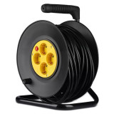 Prelungitor pe tambur V-TAC cu 4 prize, 25 m, cablu 3G1.5 mm&sup2;