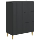 vidaXL Bufet cu sertar Negru 66 x 34,5 x 90 cm Lemn prelucrat 894626