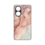 Husa BestCase&reg; Slim Glassy, Compatibila Cu OPPO A78 4G, Rose Marble, G 1253