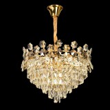 Candelabru Cristal CC6705/500GD 9x E14, Diametru 49cm, Auriu Lucios, Inaltime Reglabila ModernLight Concept