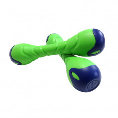 Set Gantere Greutati 2x1,5kg pentru Sport, Exercitii Fitness sau Aerobic, Culoare Verde/Albastru foto