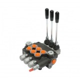 Distribuitor hidraulic cu 3 manete debit 80L/min cu levier si reductie inclusa -15 /+80 Breckner Germany