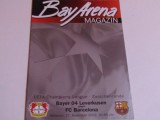 Program meci fotbal BAYER 04 LEVERKUSEN-FC BARCELONA(Champions League 2002)