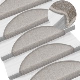 Cumpara ieftin Covorașe de scări, 15 buc, gri taupe, 65 x 24 x 4 cm, vidaXL
