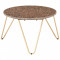 Masu?a de cafea maro 65x65x42 cm piatra naturala aspect marmura