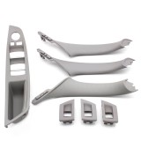 Set 4 manere + 3 ornamente usi interioare, potrivite BMW Seria 5 F10 F11 - Gri