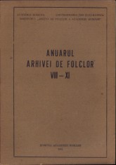 C5312N Anuarul Arhivei de folclor VIII-XI (1987-1990) Cluj