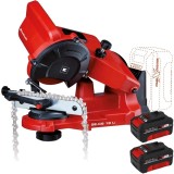 Einhell GE-CS 18 Li PXC + Twinpack - Masina de ascutit lanturi + Set 2 acumulatori Li-Ion 18 V 4 Ah