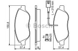 Set placute frana,frana disc FIAT STILO Multi Wagon (192) (2003 - 2008) BOSCH 0 986 424 595