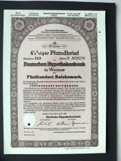 Titlu De Stat Obligatiune Germania-1939-500-Reichsmark foto