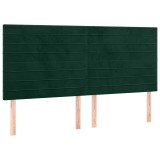 Cumpara ieftin Tablie de pat verde inchis 200x5x118/128 cm catifea