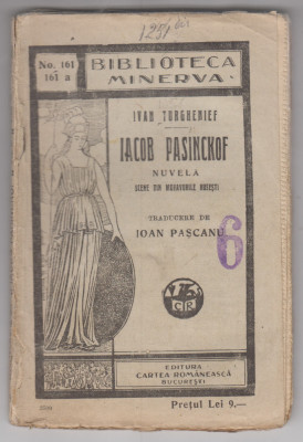 myh 620 - Biblioteca Minerva - 161 - Iacob Pasinckof - Ivan Turghenief foto