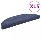 VidaXL Covorașe autocolante de scări, 15 buc, 56x17x3 cm, albastru