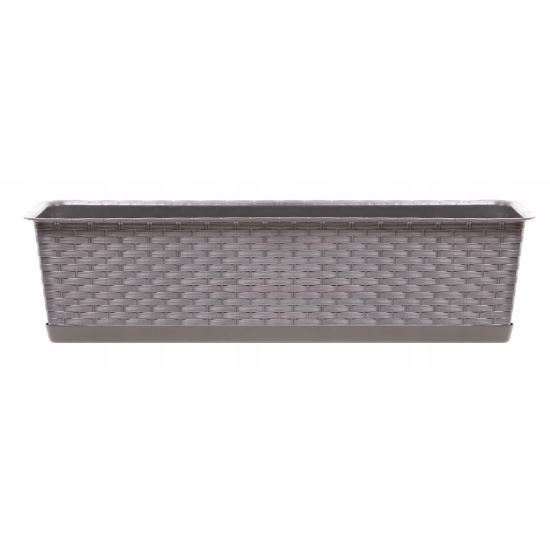 Jardiniera decorativa, cafeniu, 68.5x17.3x15 cm, Ratolla Case P&nbsp;Old