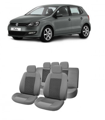 Set Huse scaune auto dedicate VW POLO 2009 - 2017 ( Compatibile cu sistem AIRBAG) foto