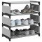 vidaXL Suport pantofi 4 niveluri gri 54x28x55 cm țesătură nețesă 4100622