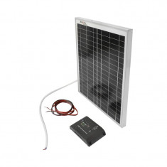 Panou solar 20W 450x340x20mm, regulator de incarcare 12/24V 10Ah foto