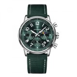 Ceas barbatesc Poedagar Cronograf Elegant Casual Data Indici Luminosi Nylon Verde