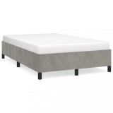 vidaXL Cadru de de pat fără saltea Gri deschis 120x190 cm catifea